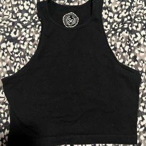 SO Black Crop Top